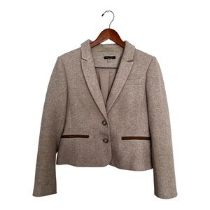 Tommy Hilfiger Women's Beige 2 buttons Blazer with elbow pads size 10